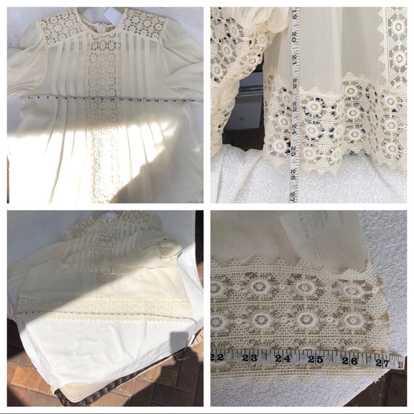 ZIMMERMANN silk + lace blouse IVORY size 6 - Picture 10 of 16